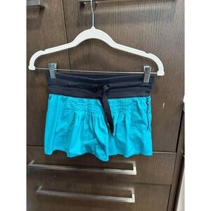 Lululemon 2 Run: Revitalize Skirt Surge Turquoise Black EUC! HTF!